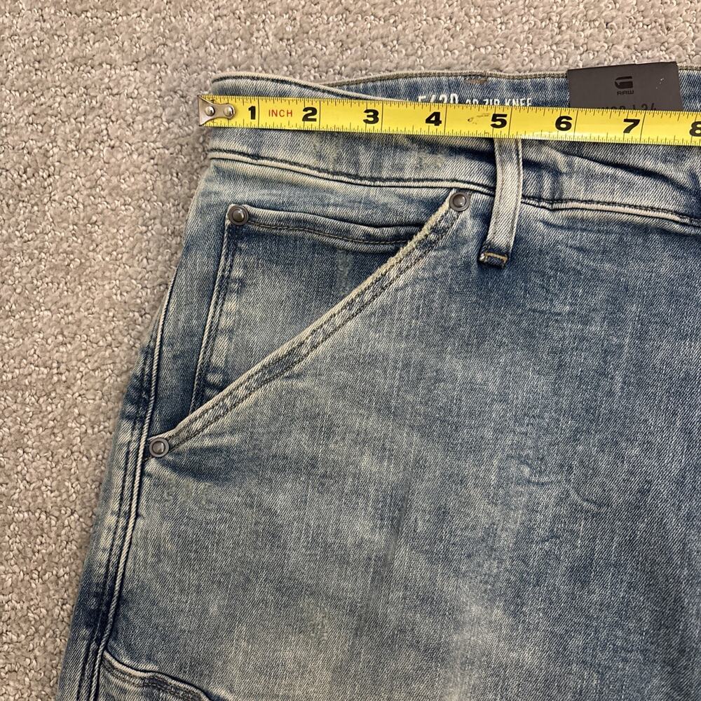 G-Star Raw 5620 3D Zip Knee Skinny Moto Jeans Men’s Blue Stretch Sz 38/34 NWT - Picture 5 of 11
